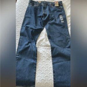 Classic Men's Dark Blue Straight-Leg Jeans